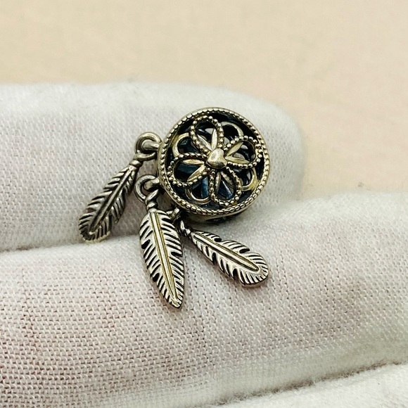 EUC Pandora 797200 Sterling Silver Spiritual Dreamcatcher Charm w/ Engraving - Picture 6 of 11